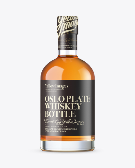 Oslo Whisky Bottle with Shrink Band Mockup