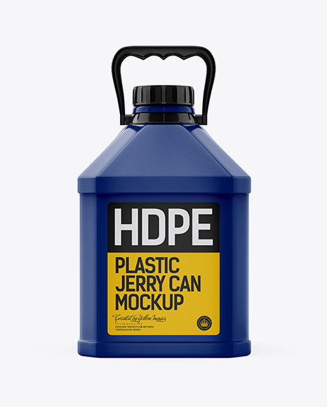 Glossy Jerrycan Mockup - Front View
