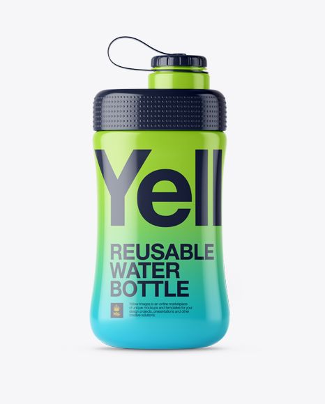 Plastic Reusable Water Bottle Mockup