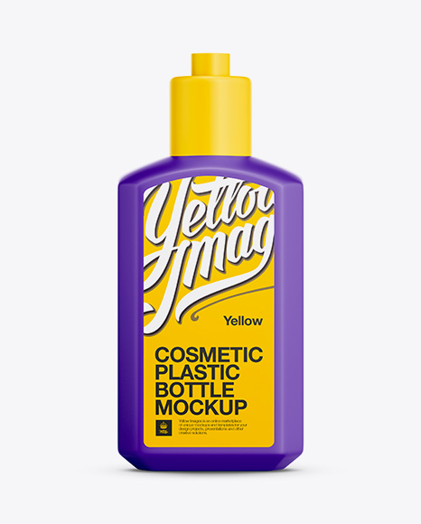 Matte Plastic Cosmetic Bottle Mockup
