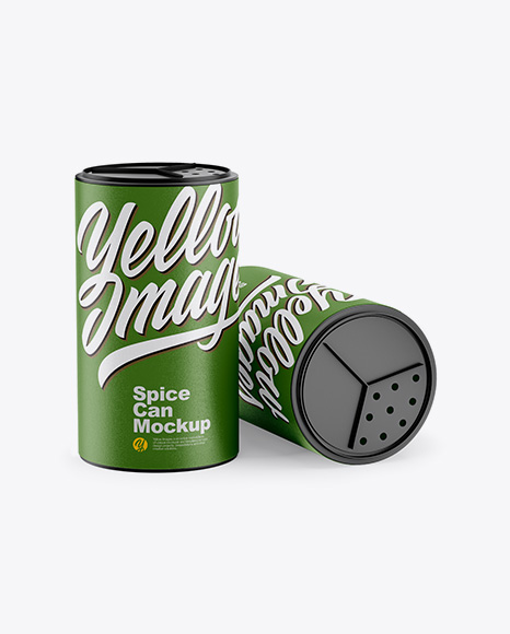 Two Textured Spice Cans Mockup