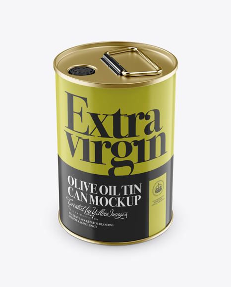 Olive Oil Tin Can w/ Handle Mockup