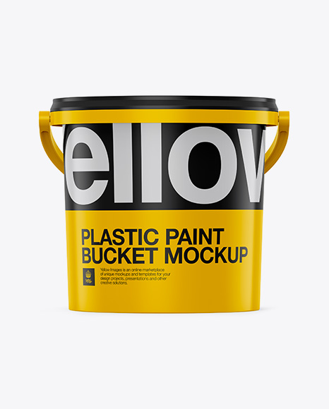 Plastic Bucket For Wipes Mockup - Front View