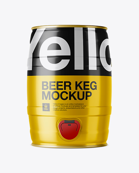 5L Beer Keg Mockup - Front View