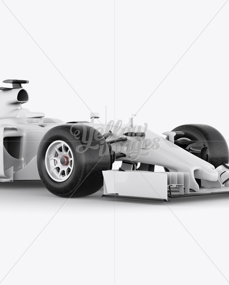 Formula One Car Mockup Front 3/4 View
