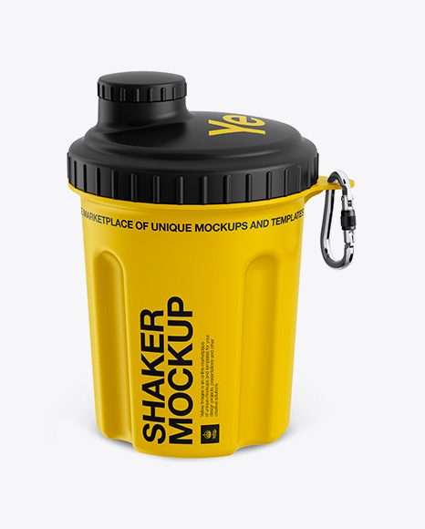 0.3L Shaker Bottle Mockup - High-Angle Shot