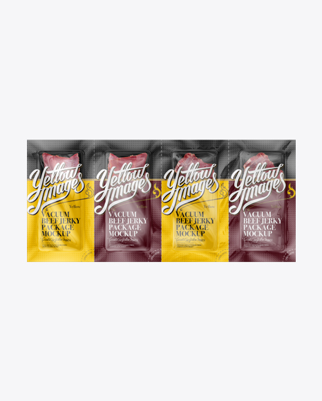 Vacuum Beef Jerky Package Mockup - Front View