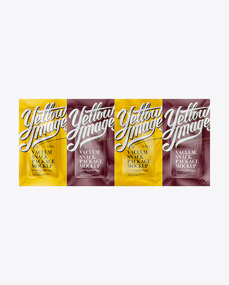 Vacuum Snack Package Mockup - Front View
