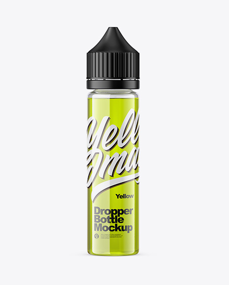 60ml Clear Glass Dropper Bottle Mockup