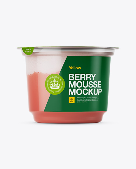 Berry Mousse Cup Mockup - Eye-Level Shot