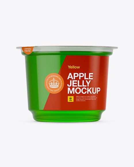 Apple Jelly Cup Mockup - Eye-Level Shot