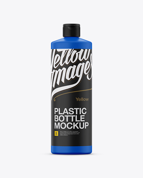 Plastic Bottle With Matte Finish Mockup