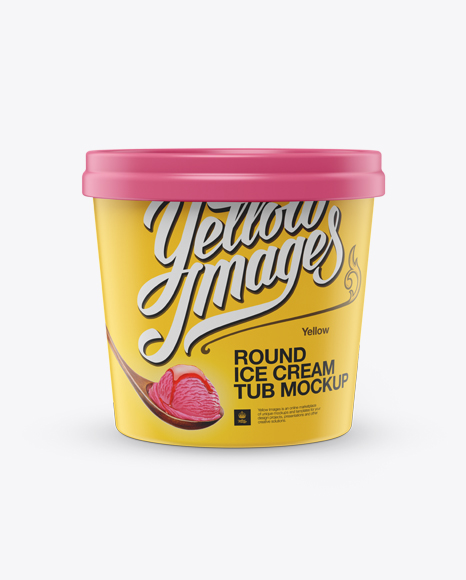 Ice Cream Cup Mockup - Front View (Eye-Level Shot)