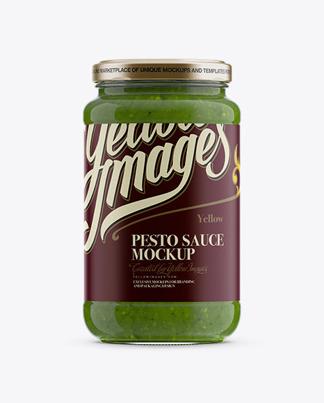 Pesto Sauce Jar Mockup
