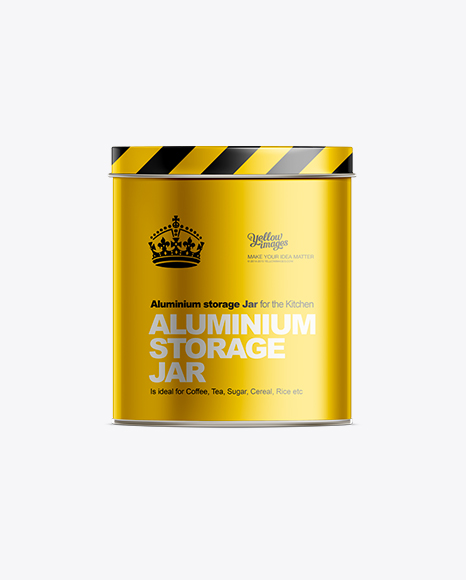 High Aluminium Storage Jar With Lid