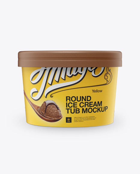 Ice Cream Cup Mockup - Front View