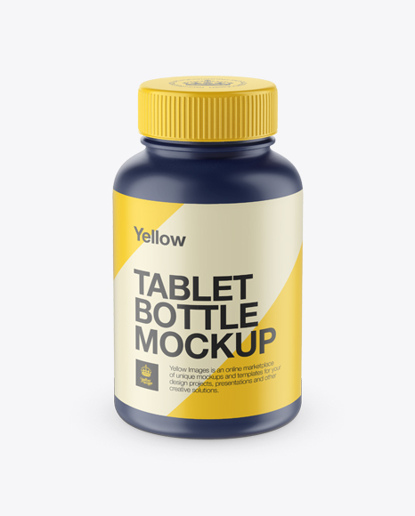 Matte Pill Bottle Mockup (High-Angle Shot)