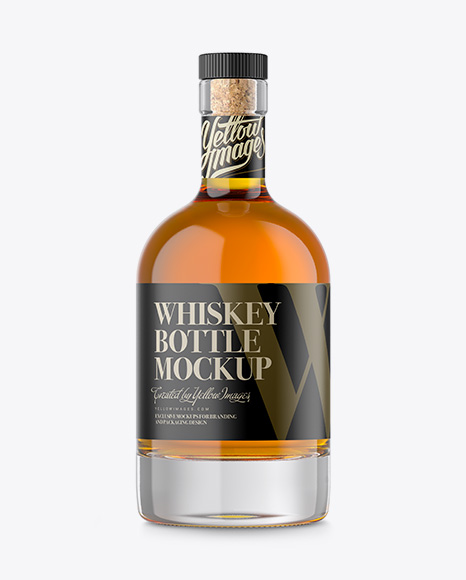 750ml Nordic Bottle With Whiskey Mockup