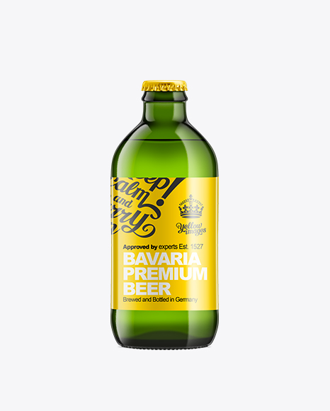 Emerald Green Bottle With Lager Beer 250ml