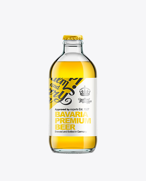 Glass Bottle With Gold Beer 250ml