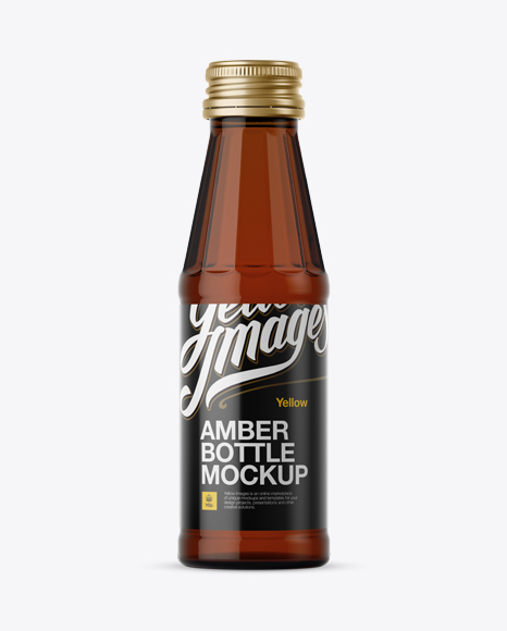 100ml Amber Glass Bottle Mockup