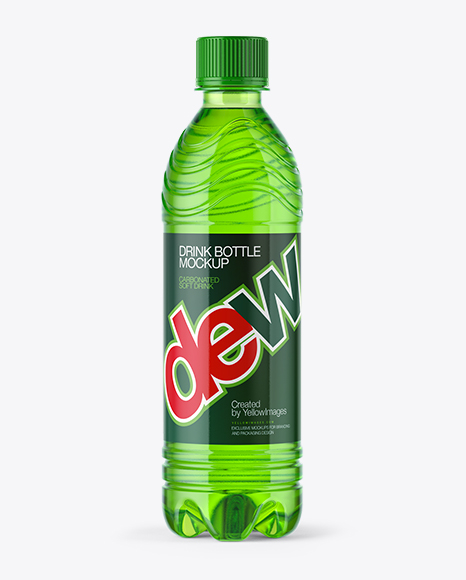 Green PET Bottle Mockup