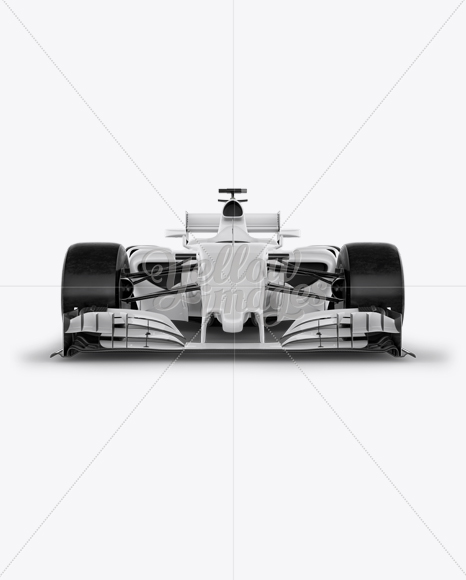 Formula One Car Mockup Front View