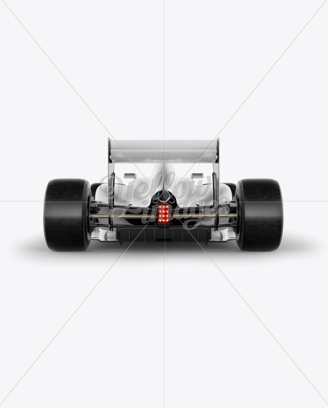 Formula One Car Mockup Back View