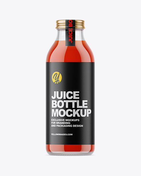 Tomato Juice Bottle Mockup
