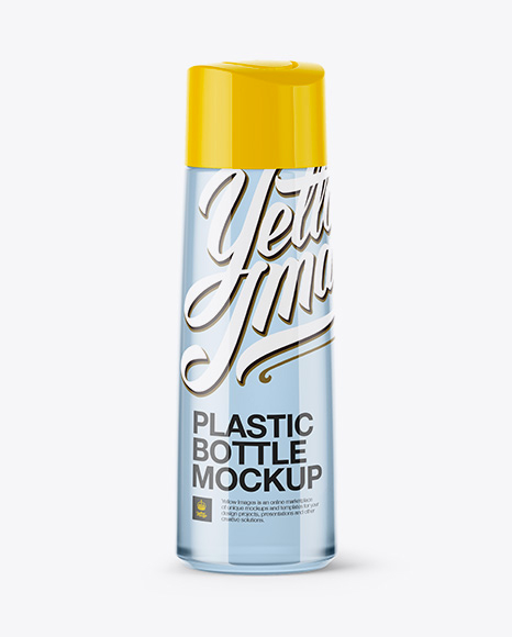 300ml Clear Plastic Bottle Mockup