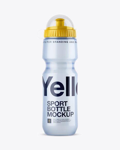 Transparent Plastic Sport Bottle Mockup