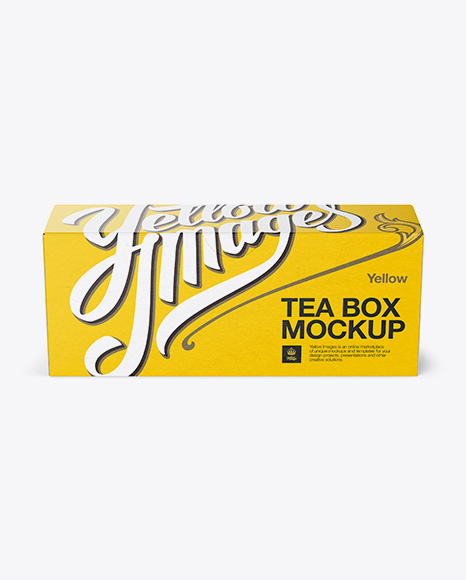 Teabags Box Mockup - Front View (High-Angle Shot)