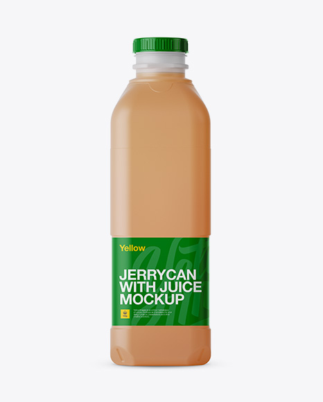 Frosted Plastic Juice Jug Mockup - Front and Back Views