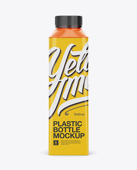 1L Glossy Bottle Mockup - Front View