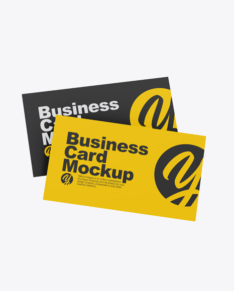 Matte Business Cards Mockup