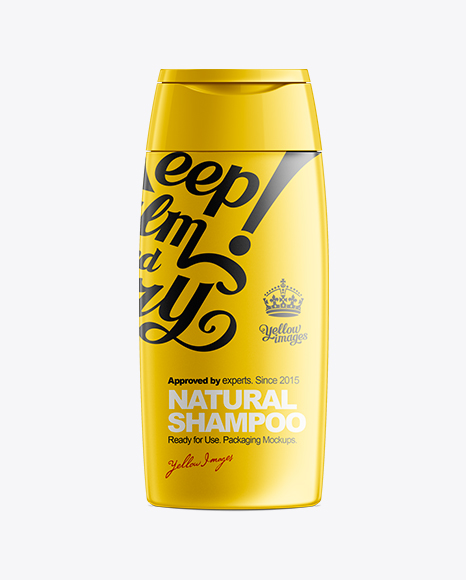 250ml Plastic Shampoo Bottle with Flip-Top Cap MockUp