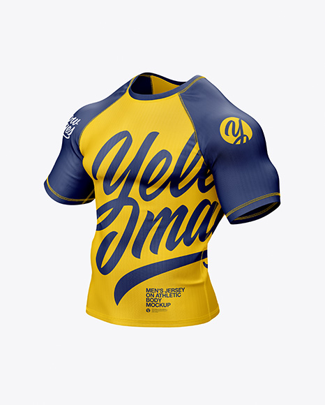 Men's Jersey on Athletic Body Mockup