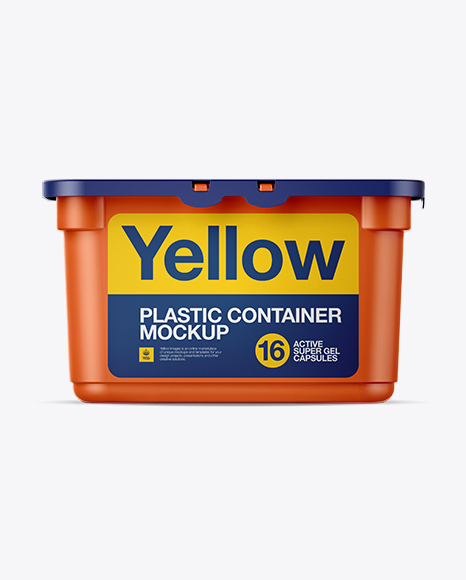 Plastic Container For Washing Capsules - Front View