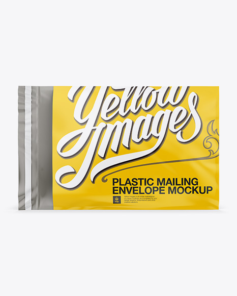 Plastic Mailing Envelope Mockup (Front & Back Views)