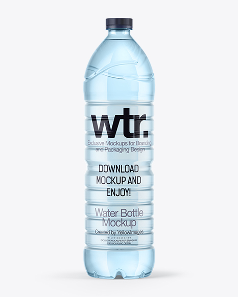 1,5L Blue Water Bottle Mockup