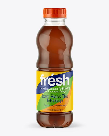 0,5L Iced Black Tea Bottle Mockup