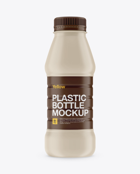 Plastic Bottle With Matt Finish Mockup