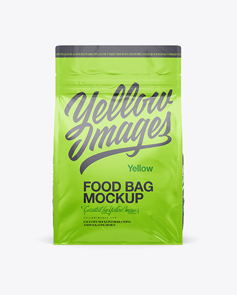 2oz Plastic Food Bag Mockup - Front & Bottom Views
