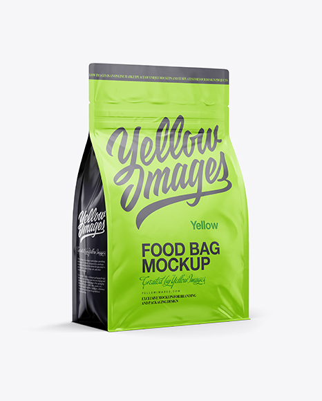 2oz Plastic Food Bag Mockup - Half Side View