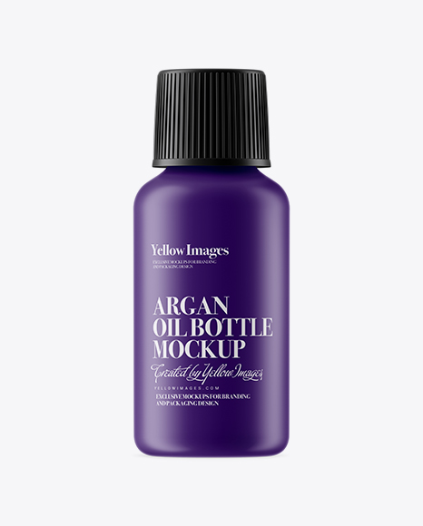 Matte Bottle With Argan Oil Mockup