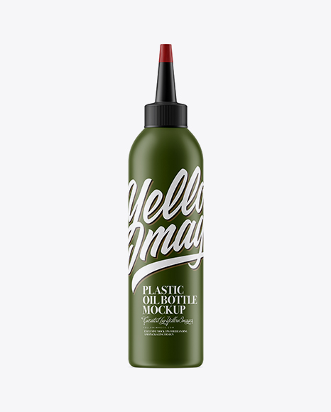 Matte Plastic Oil Bottle Mockup