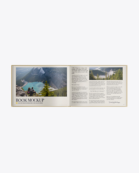 Opened Book Mockup - Top View