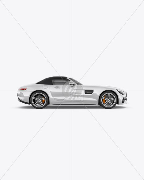 Mercedes AMG GT Roadster Mockup - Side View