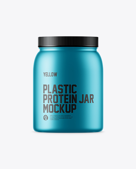 Matte Metallic Protein Jar Mockup
