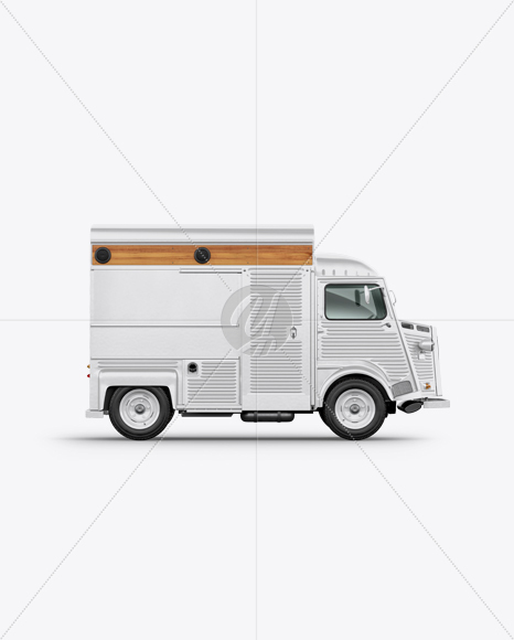Citroen Hy Van Food Truck Mockup - Side View